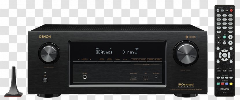 AV Receiver Denon AVR 7.2 Channel Network Home Theater Systems Dolby Atmos - Radio - Ultra Sound Transparent PNG