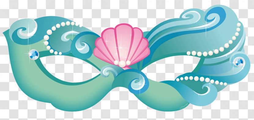 Ariel Princess Aurora Tiana Mask Disney - Butterfly - Carnival Transparent PNG