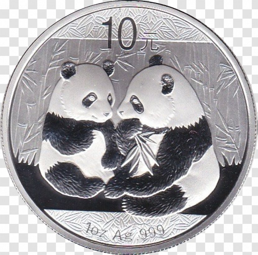 Coin Giant Panda Chinese Silver Transparent PNG
