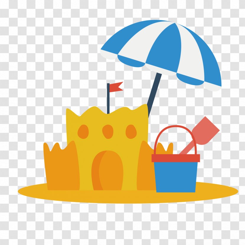 Sand Art And Play Beach - Hand Painted Castle Vector Transparent PNG