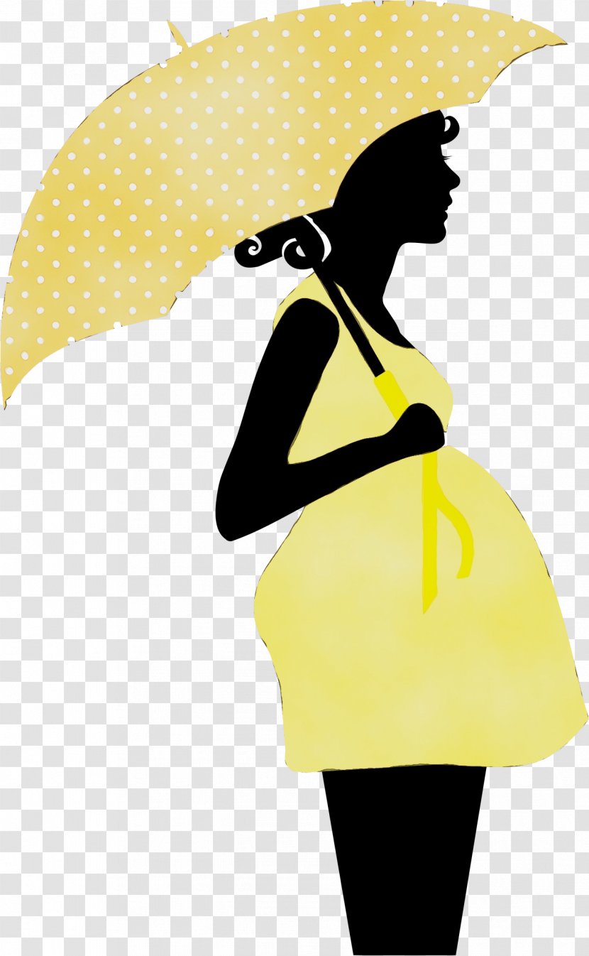 Yellow Fashion Illustration Silhouette Clip Art Transparent PNG