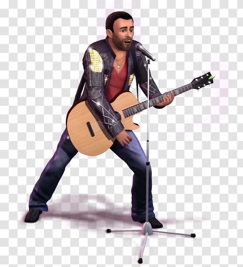Singing Cartoon - Microphone Stand - Electric Guitar Acoustic Transparent PNG