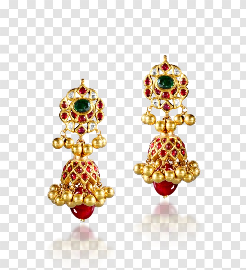 Earring Ruby Jewellery Gold Necklace - Body Jewelry Transparent PNG