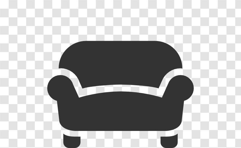 Couch Living Room Furniture - Sofa Black Icon Transparent PNG