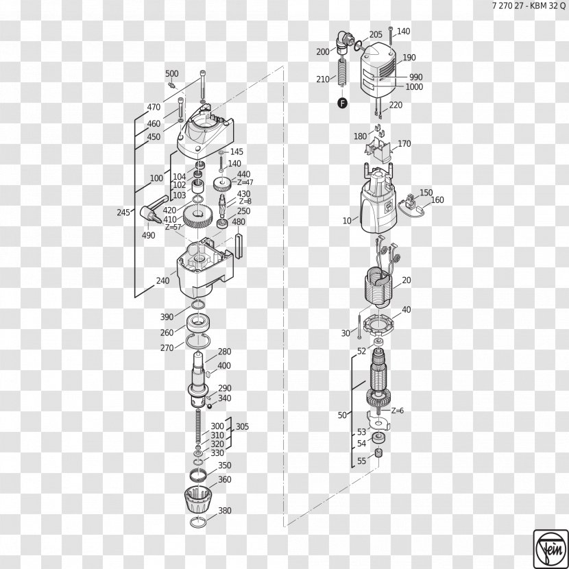 P.A.R.T.S. Fein Tool Vacuum Cleaner Drawing - Hose Transparent PNG