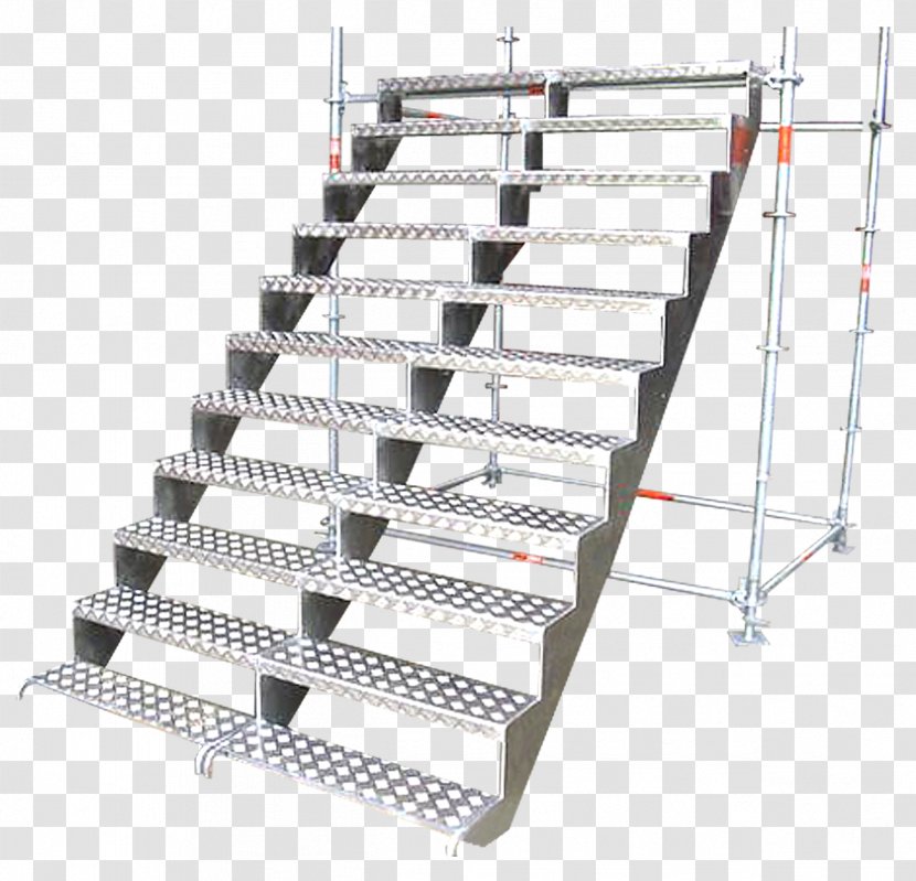 Scaffolding Steel Stairs Architectural Engineering Hot-dip Galvanization - Stair Transparent PNG