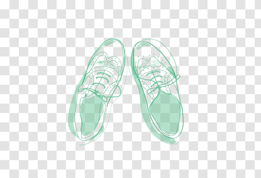 Flip-flops Dress Shoe Sneakers - Aqua - Shoes Material Transparent PNG