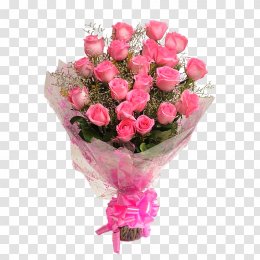 Flower Bouquet Rose Pink Cut Flowers - Bunch Transparent PNG