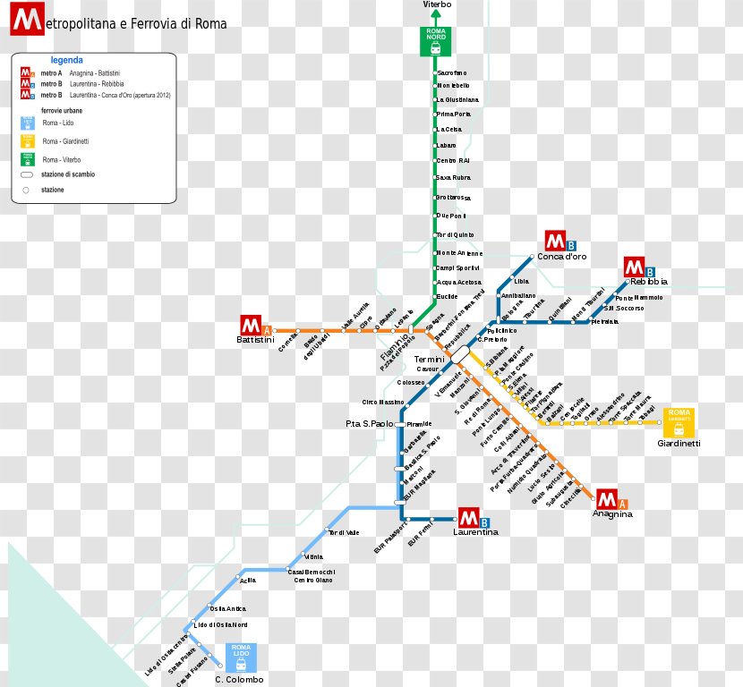 Roma Termini Railway Station Rapid Transit Line C Rail Transport A - Engineering - Metro Transparent PNG