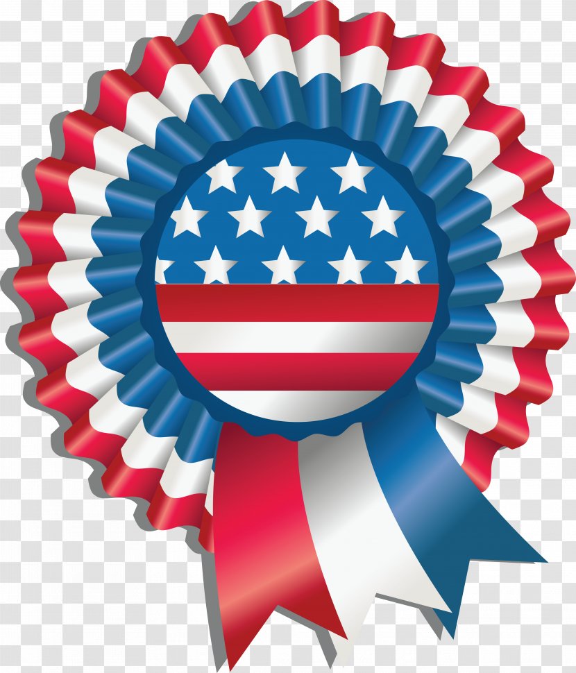 United States Independence Day Ribbon Clip Art - Rosette Transparent PNG
