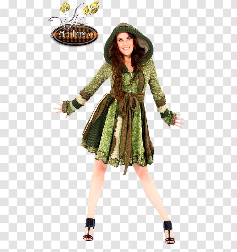Costume Fashion - Design - Lovely Woman In Green Transparent PNG