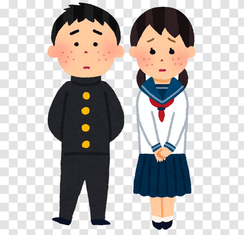 Middle School Puberty High Student - Uniform - Asian Family Transparent PNG
