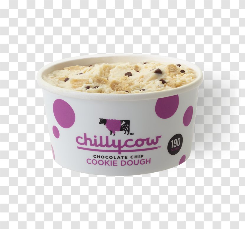 Ice Cream Chilly Cow Cattle Milk - Cookie Dough Transparent PNG