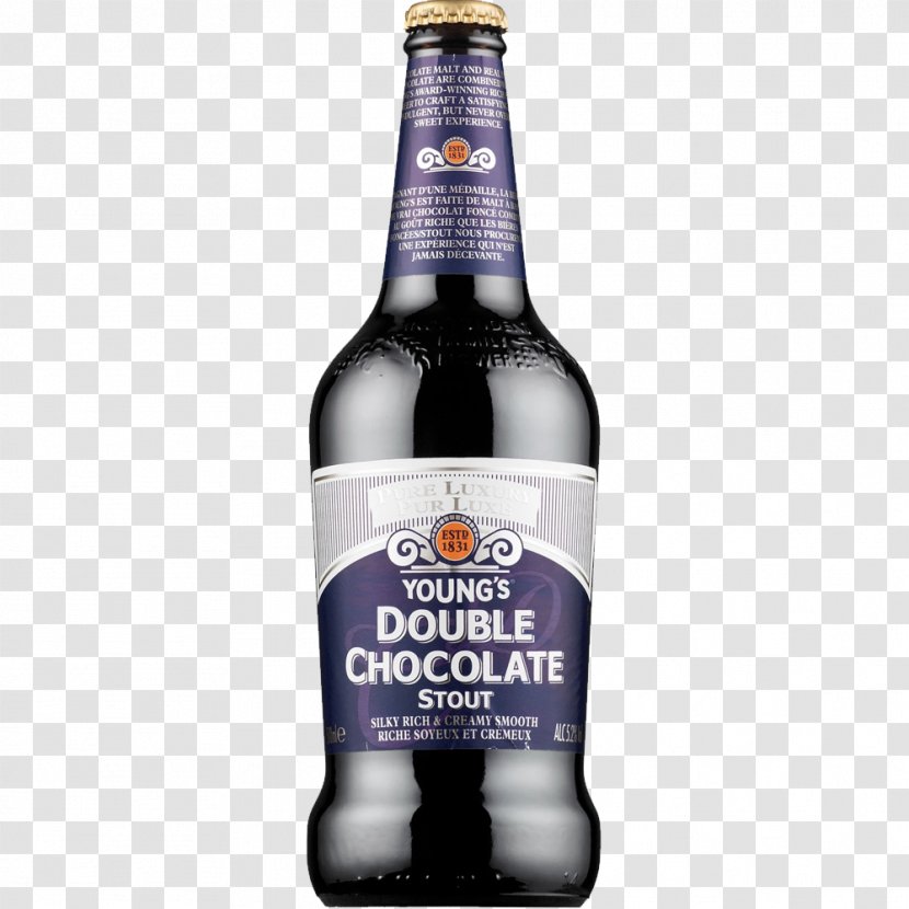 Stout Beer Wells & Young's Brewery Hot Chocolate - Bottle - Ad Transparent PNG