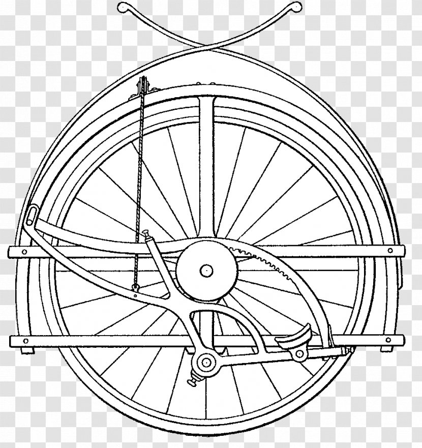 Bicycle Wheels Line Art Circle Drawing Rim - Wheel - Four Legs Table Transparent PNG
