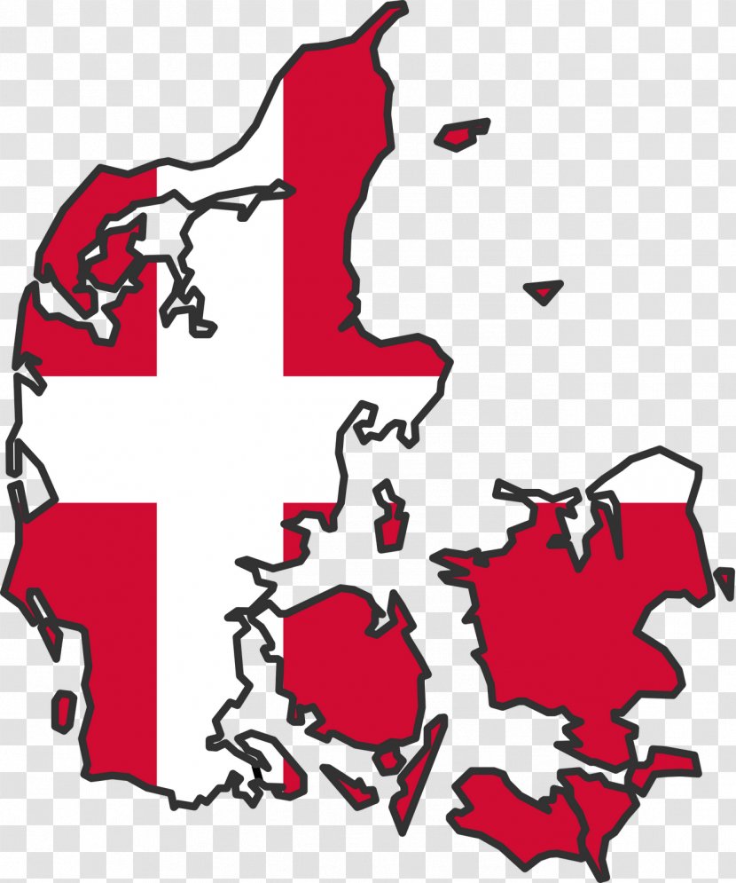 Blank Map Flag Of Denmark Clip Art - Silhouette - Country Transparent PNG
