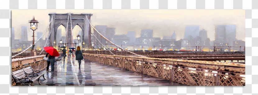 Painting Canvas Print Reprodukce - City - New York Watercolor Transparent PNG