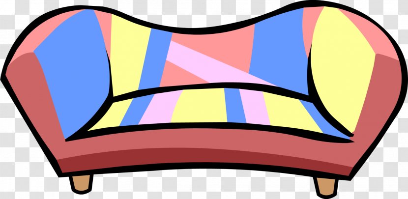 Club Penguin Couch Furniture Throw Pillows - House Transparent PNG
