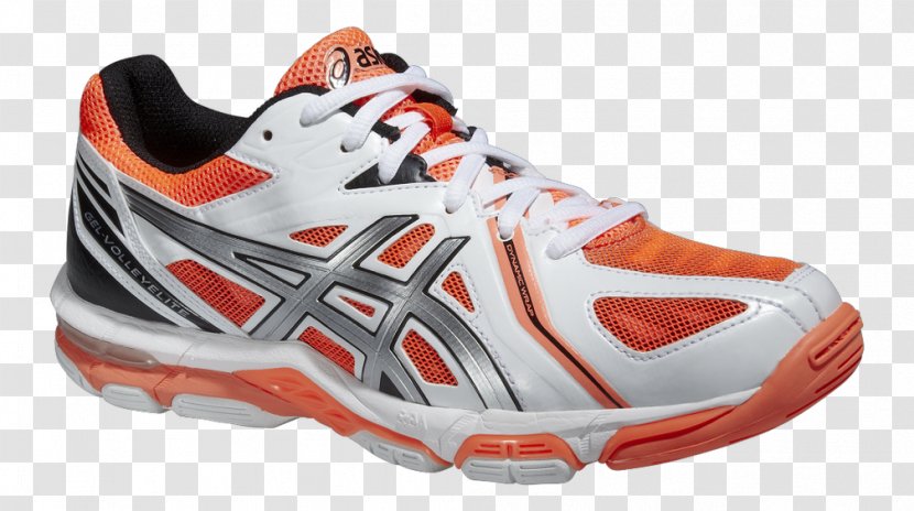 ASICS GEL-VOLLEY ELITE 3 MT W BIANCO ARGENTO CORALLO Sports Shoes Volleyball - Walking Shoe Transparent PNG