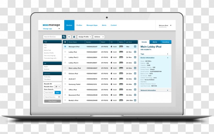 Computer Program Monitors Organization Screenshot Web Page - Mobile Device Management Transparent PNG