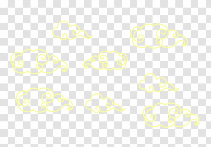Line Point Angle - Area - Vector Golden Clouds Transparent PNG
