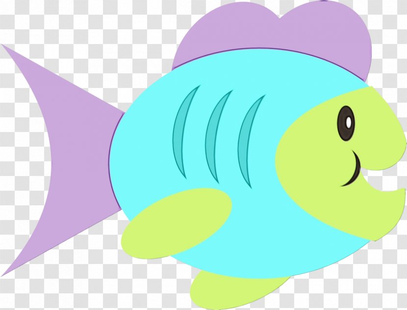 Cartoon Fish Clip Art - Wet Ink Transparent PNG