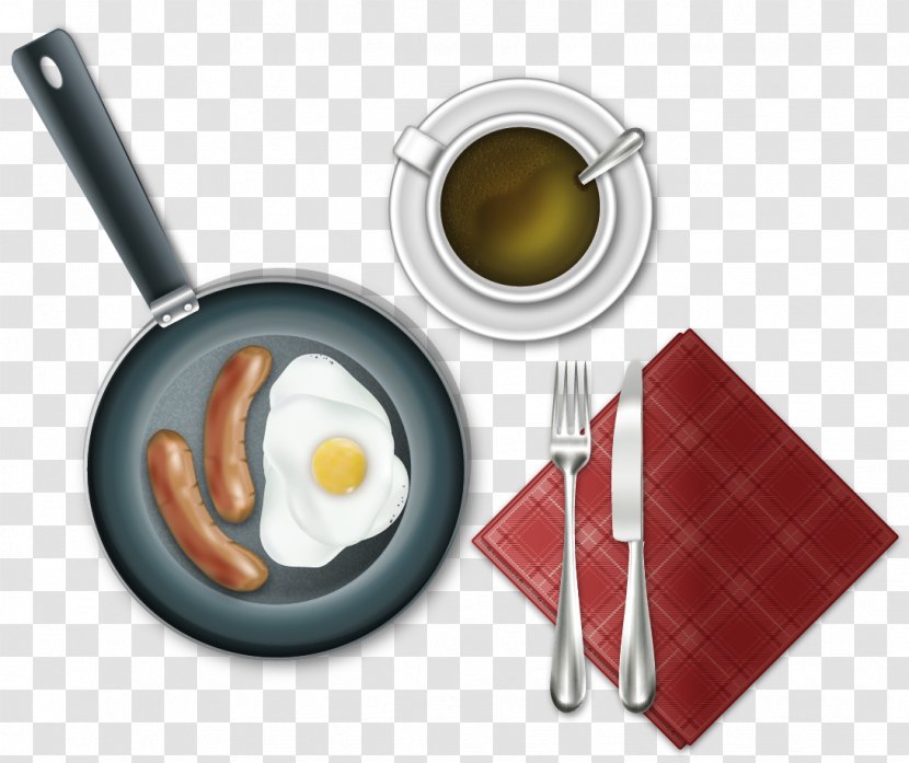 Coffee Breakfast Sausage Fried Egg European Cuisine - Food - Pictures Free Download Transparent PNG