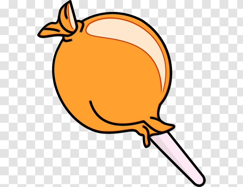 Lollipop Cartoon - Orange Yellow Transparent PNG