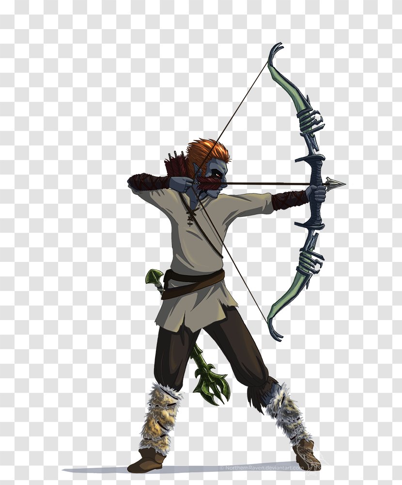 Bow And Arrow Bowyer Ranged Weapon Character - Cold Transparent PNG