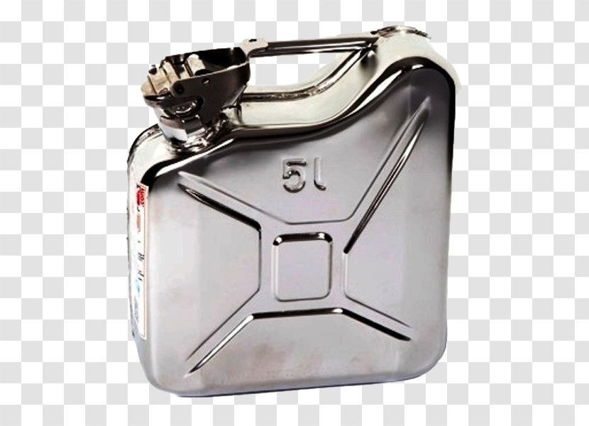 Jerrycan Tin Can Stainless Steel Gasoline Fuel - Metal - Jerry Transparent PNG