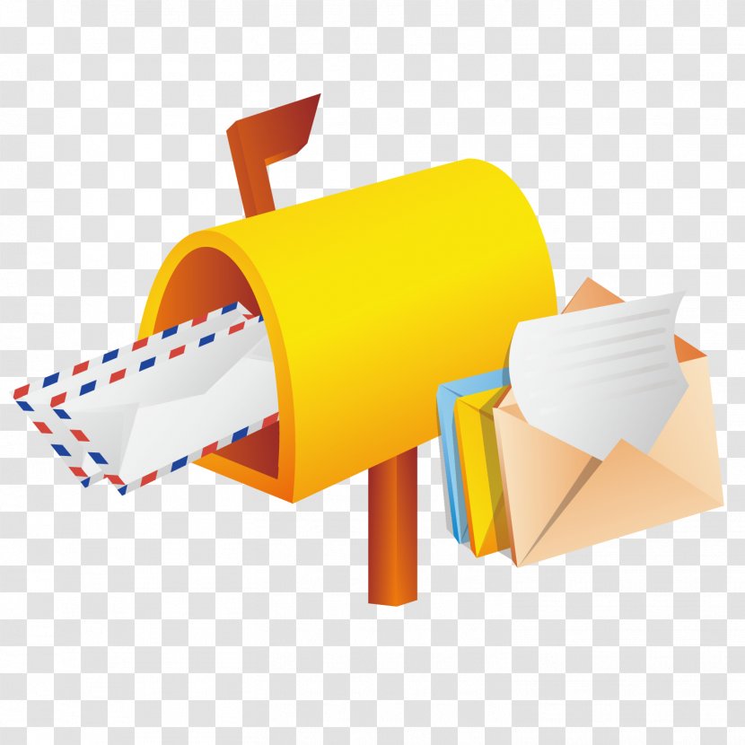 Letter Box Post Mail - Yellow Mailbox Welcome To Contribute Transparent PNG