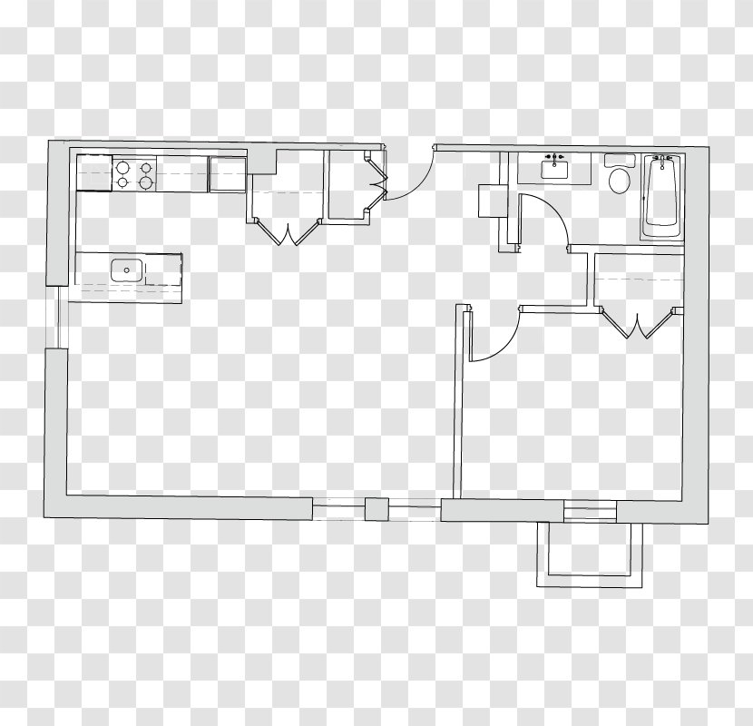 Floor Plan Line Pattern - Rectangle - Park Transparent PNG