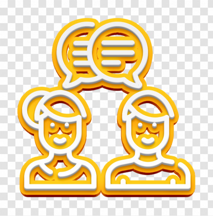 Conversation Icon Tech Support - Sticker - Yellow Transparent PNG