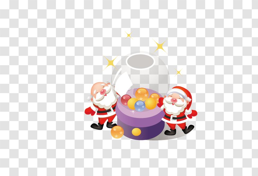 Santa Claus Christmas Tree - Material - Watching Transparent PNG