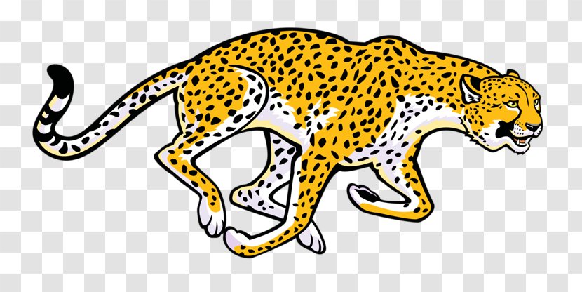Cheetah Black And White Clip Art - Jaguar - Running Leopard Transparent PNG