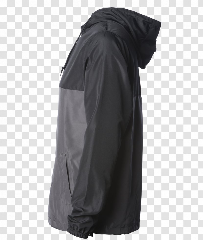 Windbreaker Jacket Zipper Sleeve Hood - Black M - Military With And Pockets Transparent PNG