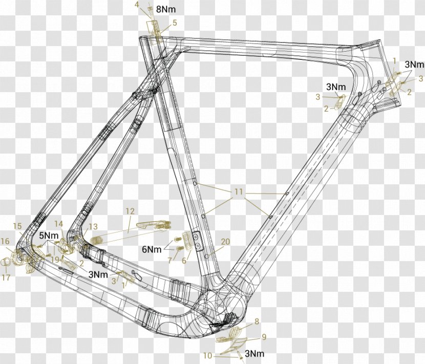 Bicycle Frames Line Angle - Frame Transparent PNG