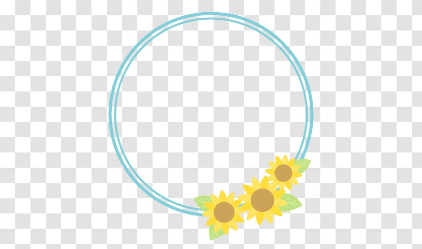 Common Sunflower Circle Graphics Illustration Text - Flower - Material Transparent PNG
