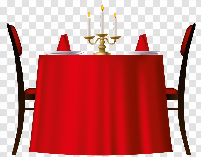 Table Chair - Red - Romantic Image Transparent PNG