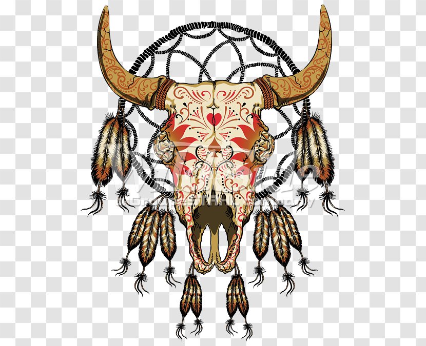 Skull Dreamcatcher Indigenous Peoples Of The Americas Cattle War Bonnet - Art - Dream Transparent PNG