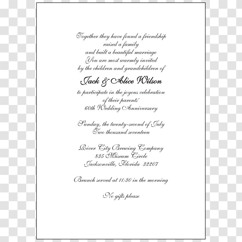 Wedding Invitation Anniversary Convite - Party - Inv Transparent PNG