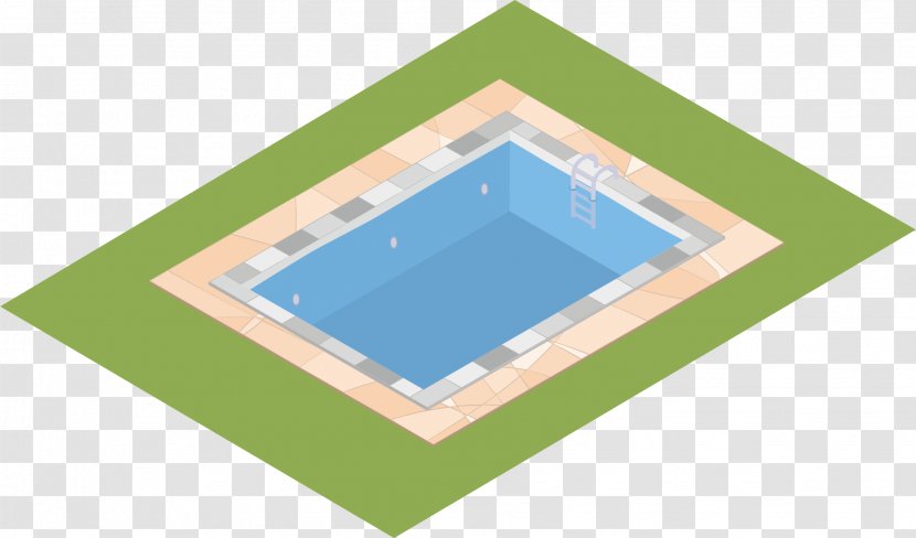 Swimming Pool Flat Design - Villa Transparent PNG