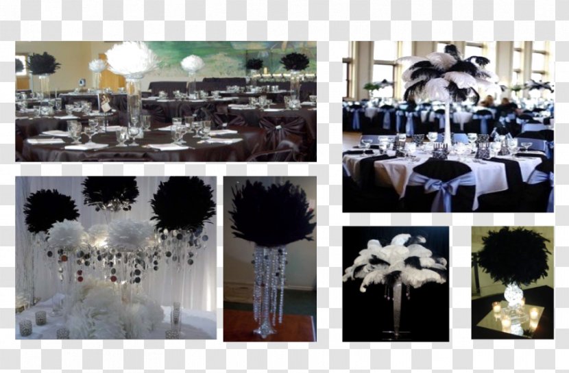 Black And White Light Feather - Table - Events Decoration Transparent PNG