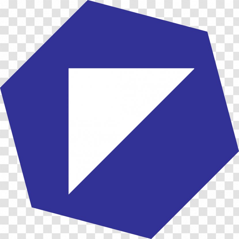 Cobalt Blue Angle Area - Logo - Up Arrow Transparent PNG