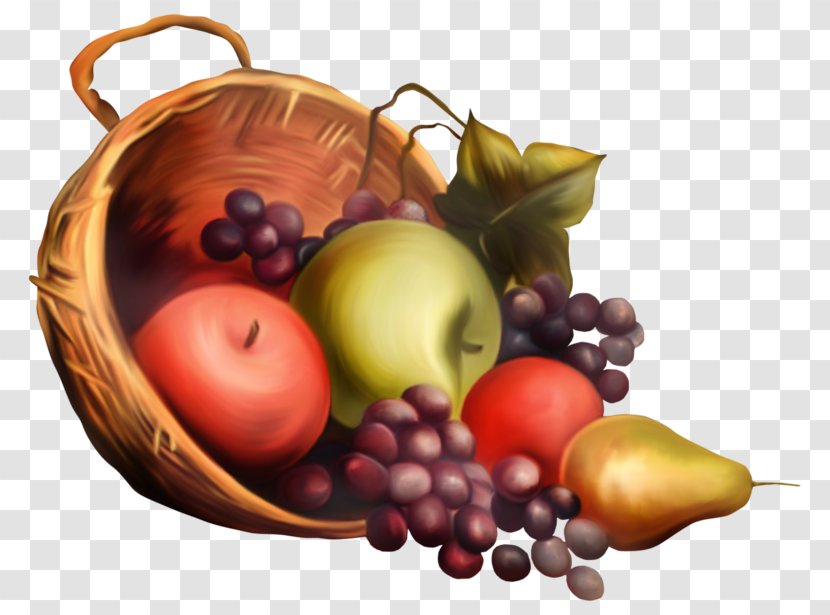 Clip Art Image The Basket Of Apples - Drawing - Fruits Transparent PNG