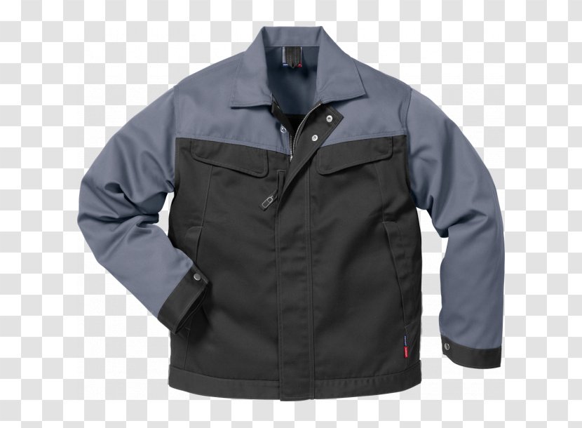 Jacket Workwear Overall Shirt Sleeve - Black Transparent PNG