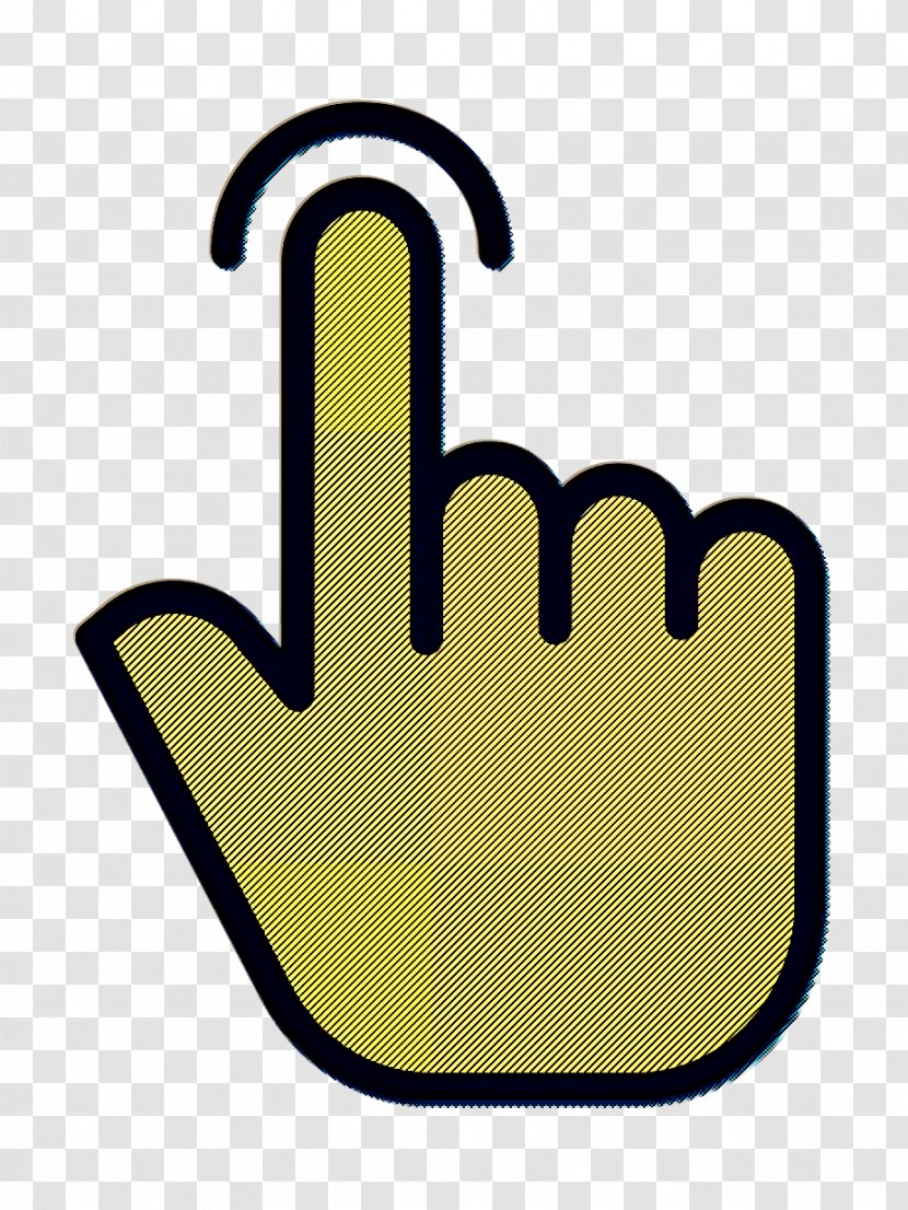 Gestures Icon Tap Click - Hand - Symbol Gesture Transparent PNG