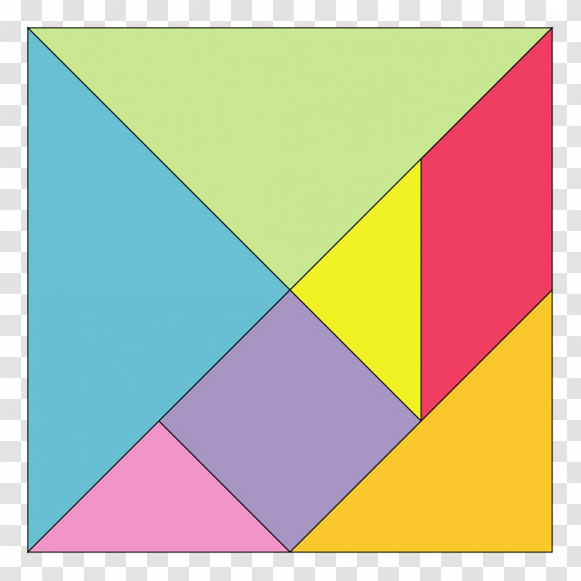 Tangram Jigsaw Puzzles Geometric Shape Game - Diagram Vector Transparent PNG