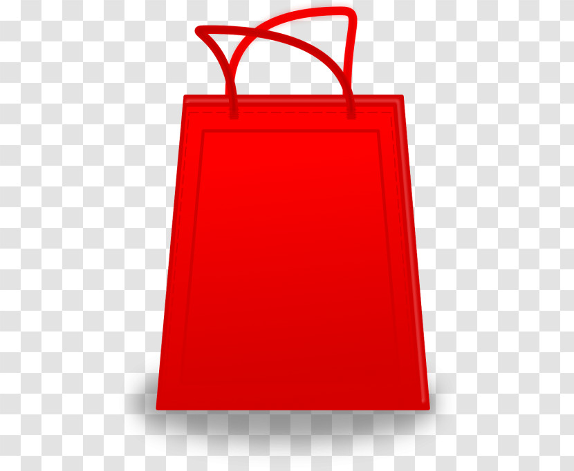 Red Bag Paper Bag Transparent PNG