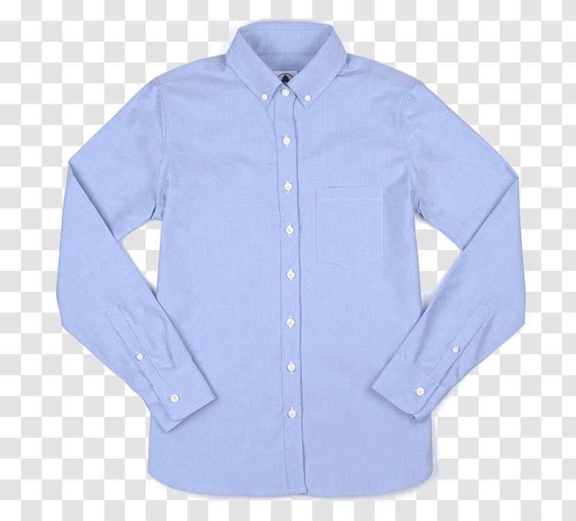 Dress Shirt Blouse Collar Sleeve Button - White Transparent PNG